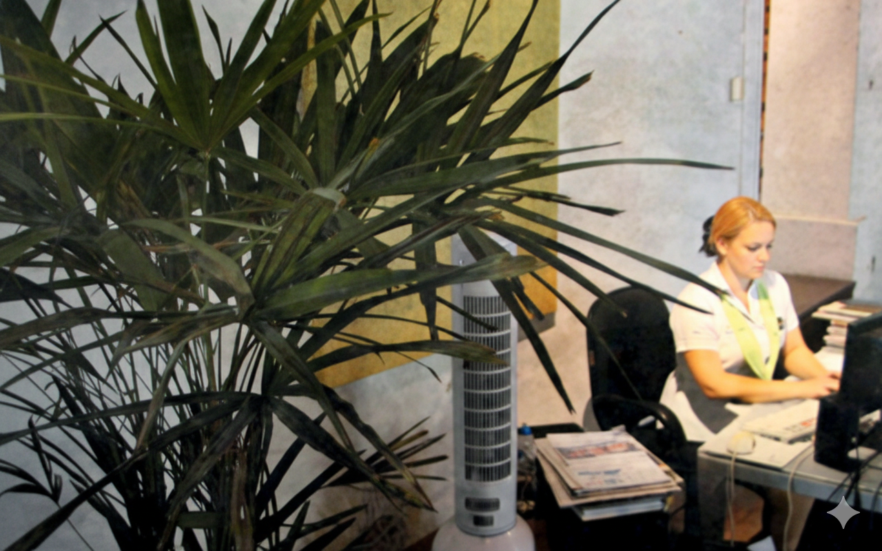 Plantas no escritório limpam o ar